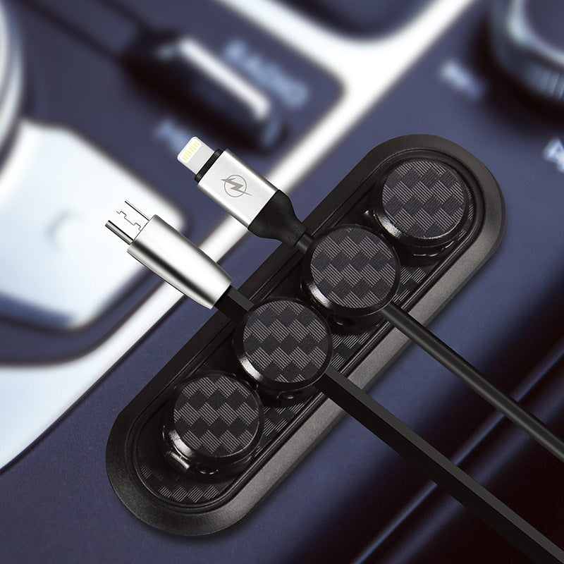 Magnetic Cable Organizer Set (Base + 4 Magnetic Holders)