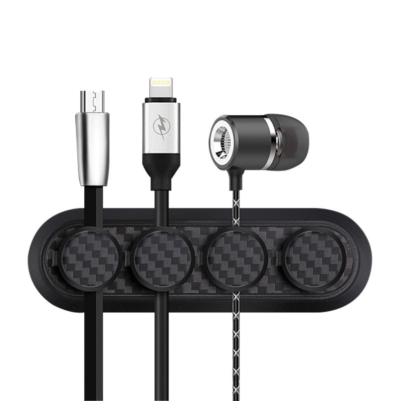 Magnetic Cable Organizer Set (Base + 4 Magnetic Holders)