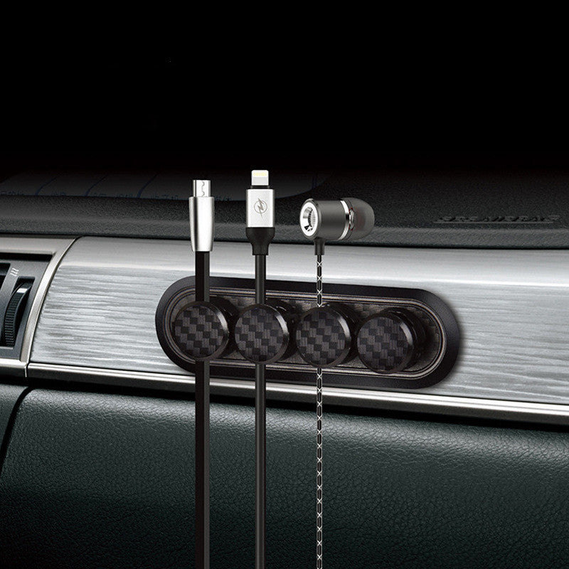 Magnetic Cable Organizer Set (Base + 4 Magnetic Holders)